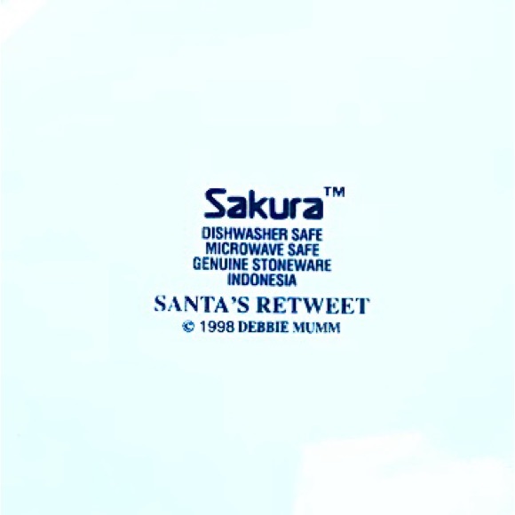 Debbie Mumm Santa Retweet 4 salad or desert plates. Vintage. With box. - Picture 12 of 12